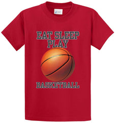 Eat Sleep Play Basketball (Color) Printed Tee Shirt