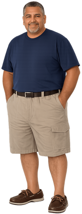 Falcon Bay Men's Half Elastic Cargo Short 2XL-8XL
