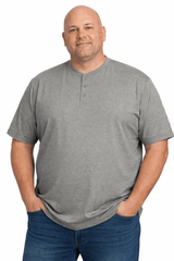 KAM JEANS BRAND BIG MAN HENLEY TEE 3XL-8XL