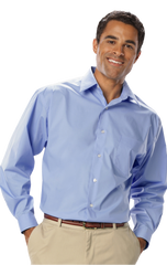 Blue Generation Men's Long Sleeve Easy Care Stretch Poplin Shirt SM-6XL