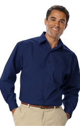 Blue Generation Men's Long Sleeve Easy Care Stretch Poplin Shirt SM-6XL