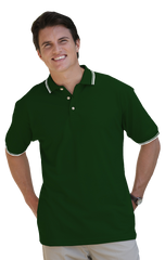 Blue Generation Men's Tipped "Superblend" Pique Polo MD-6XL