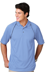 Blue Generation Men's Wicking Polo With Contrast Piping SM-6XL