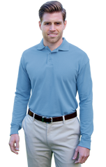 Blue Generation Long Sleeve Pique Polo SM-6XL
