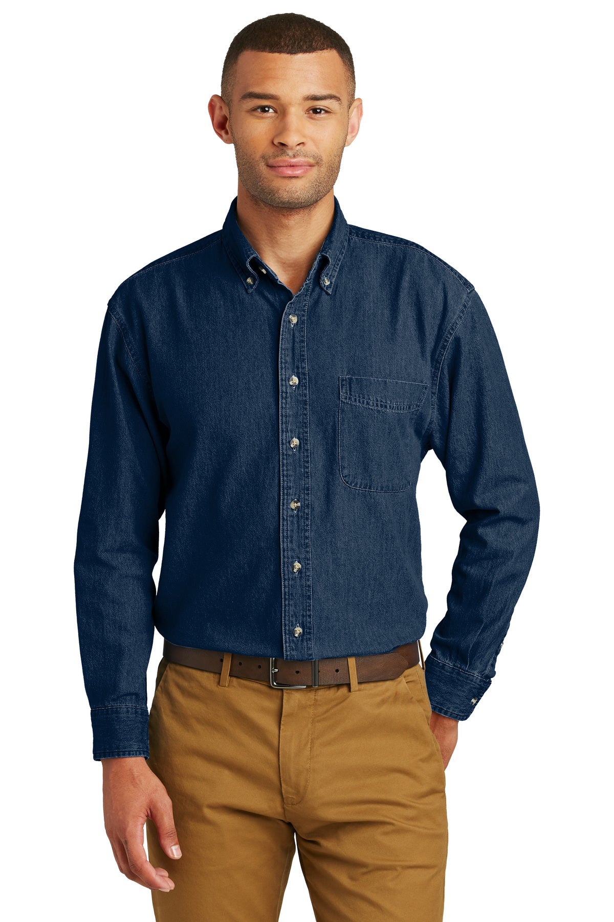 Port & Company Long Sleeve Value Denim Shirt XL-6XL