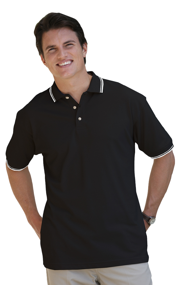 Blue Generation Men's Tipped "Superblend" Pique Polo MD-6XL