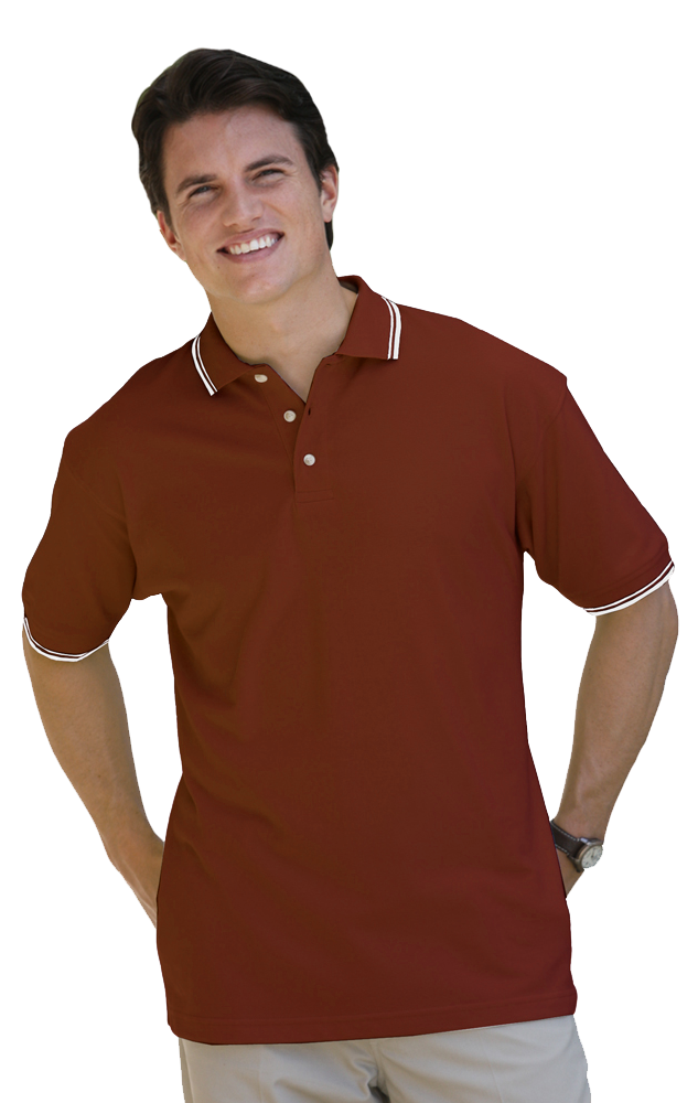 Blue Generation Men's Tipped "Superblend" Pique Polo MD-6XL