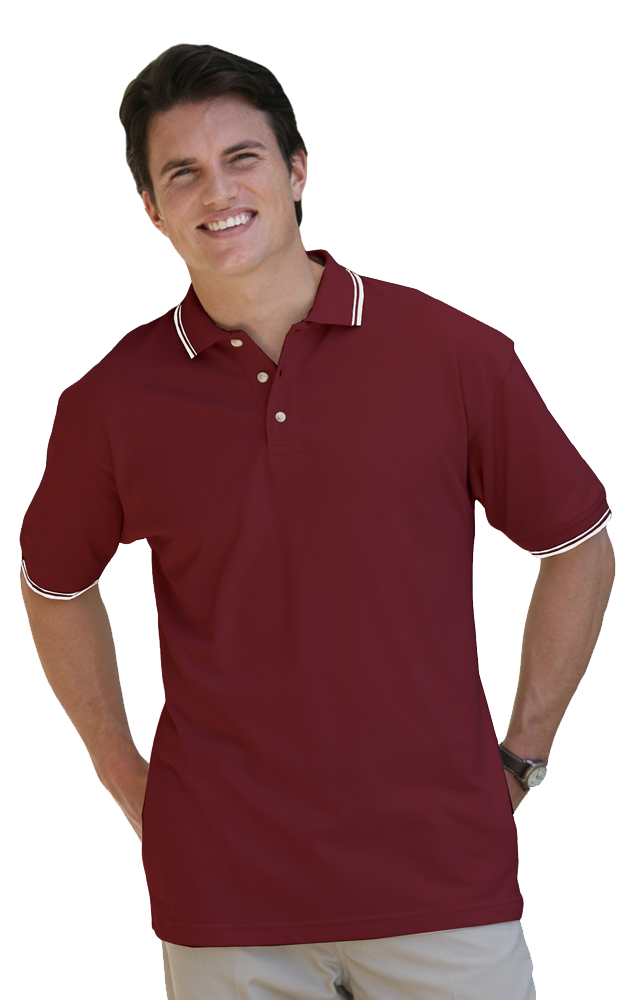 Blue Generation Men's Tipped "Superblend" Pique Polo MD-6XL