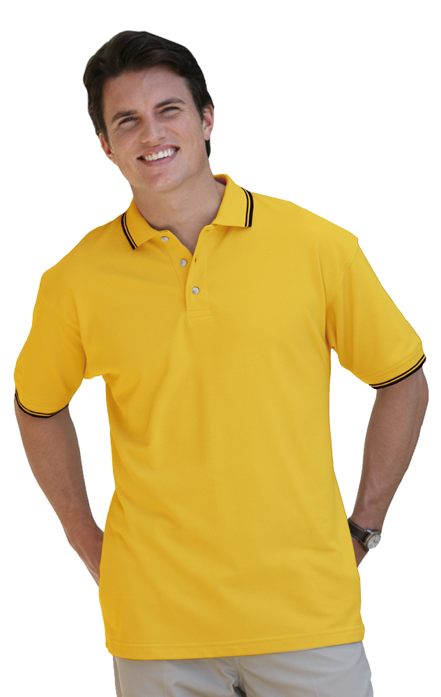 Blue Generation Men's Tipped "Superblend" Pique Polo MD-6XL