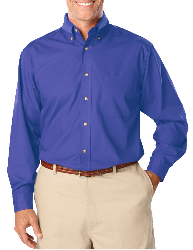 Blue Generation Men's TALL Long Sleeve Easy Care Poplin Shirt LT-3XT