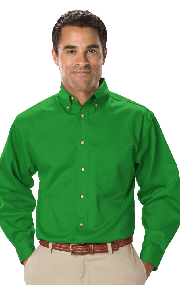 Blue Generation Men's Long Sleeve SCOTCHGARD Treated Twill Shirt SM-6XL and LT-3XT