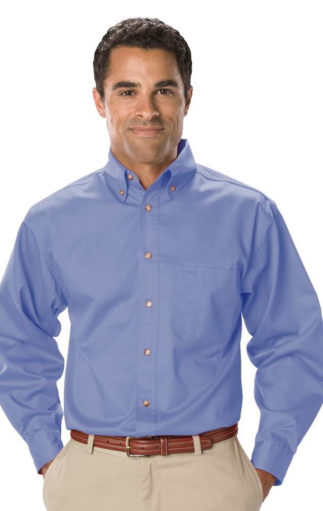 Blue Generation Men's Long Sleeve SCOTCHGARD Treated Twill Shirt SM-6XL and LT-3XT