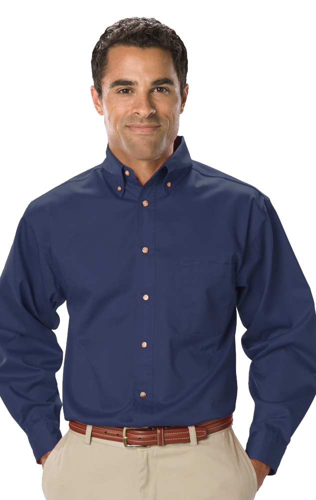 Blue Generation Men's Long Sleeve SCOTCHGARD Treated Twill Shirt SM-6XL and LT-3XT