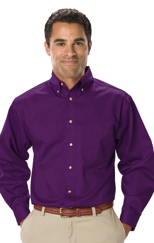 Blue Generation Men's Long Sleeve SCOTCHGARD Treated Twill Shirt SM-6XL and LT-3XT