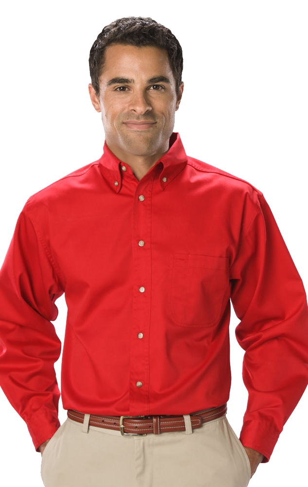 Blue Generation Men's Long Sleeve SCOTCHGARD Treated Twill Shirt SM-6XL and LT-3XT