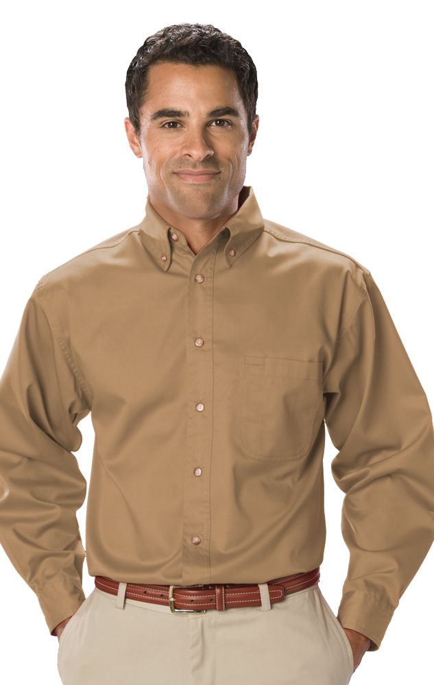 Blue Generation Men's Long Sleeve SCOTCHGARD Treated Twill Shirt SM-6XL and LT-3XT