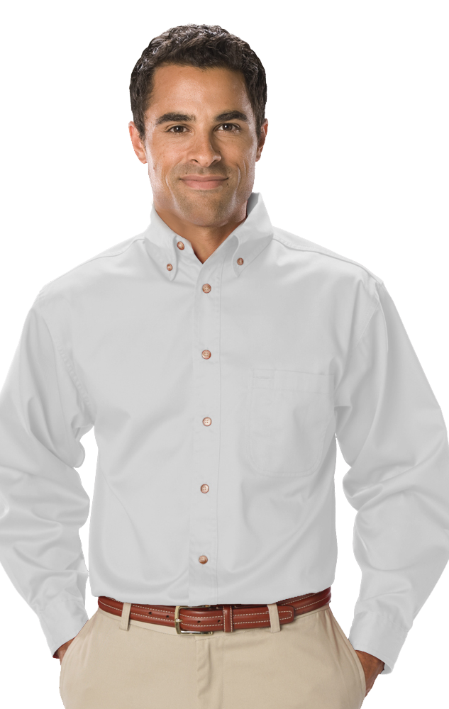 Blue Generation Men's Long Sleeve SCOTCHGARD Treated Twill Shirt SM-6XL and LT-3XT