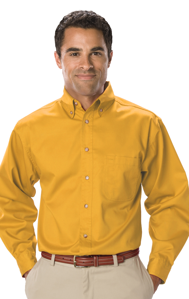 Blue Generation Men's Long Sleeve SCOTCHGARD Treated Twill Shirt SM-6XL and LT-3XT
