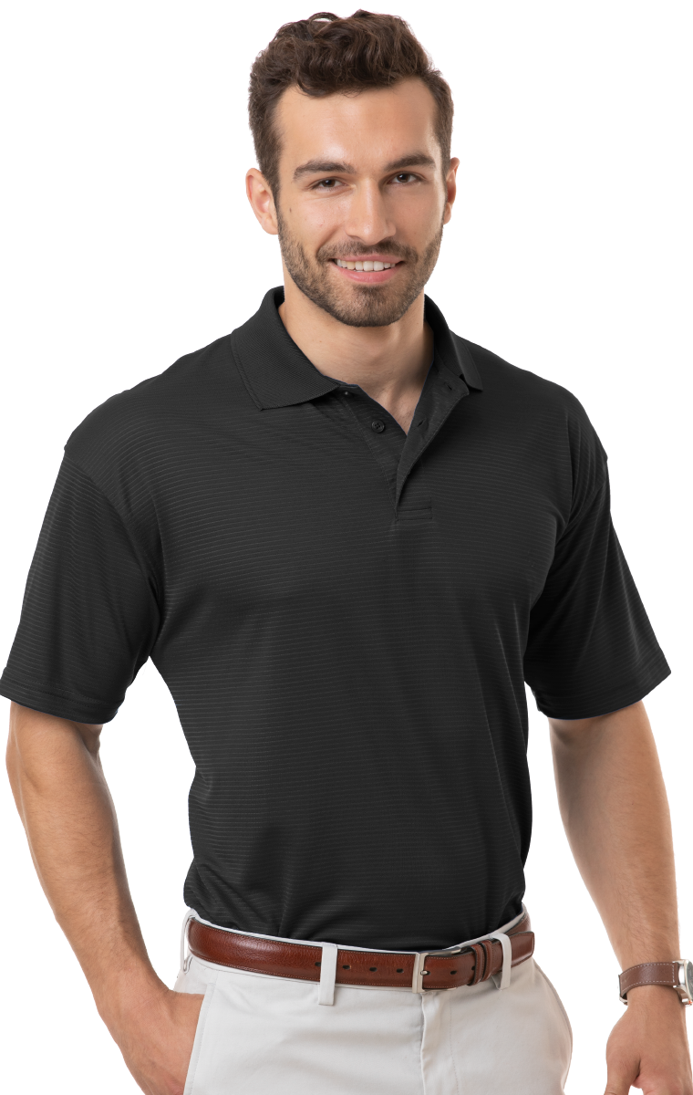 Blue Generation Men's Poly/Rayon Tonal Stripe Polo SM-6XL