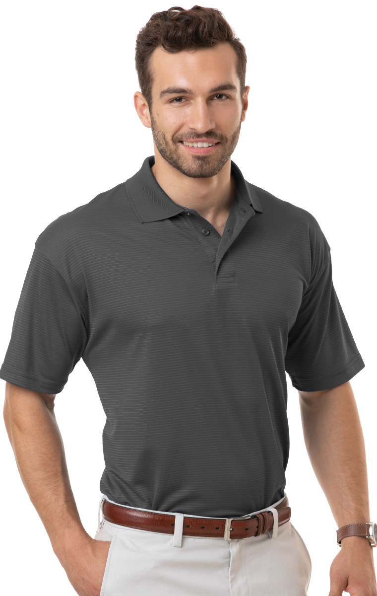 Blue Generation Men's Poly/Rayon Tonal Stripe Polo SM-6XL