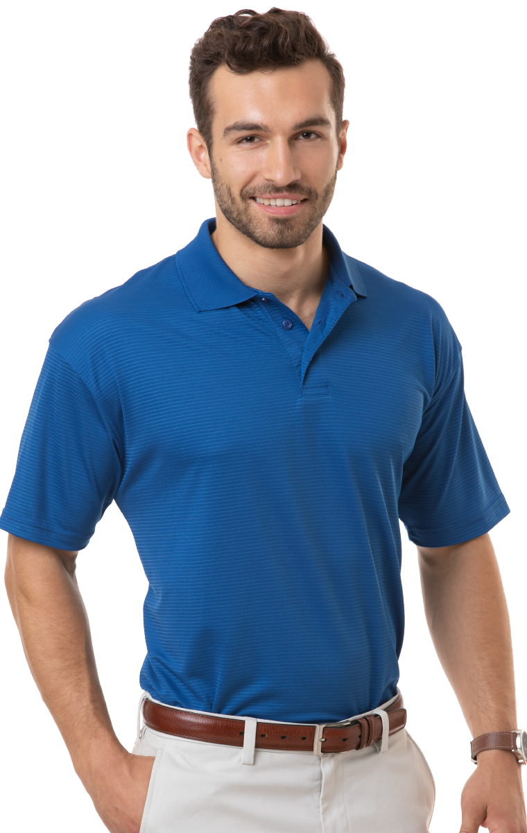Blue Generation Men's Poly/Rayon Tonal Stripe Polo SM-6XL
