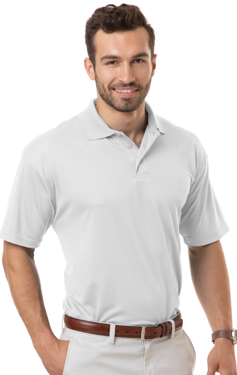 Blue Generation Men's Poly/Rayon Tonal Stripe Polo SM-6XL