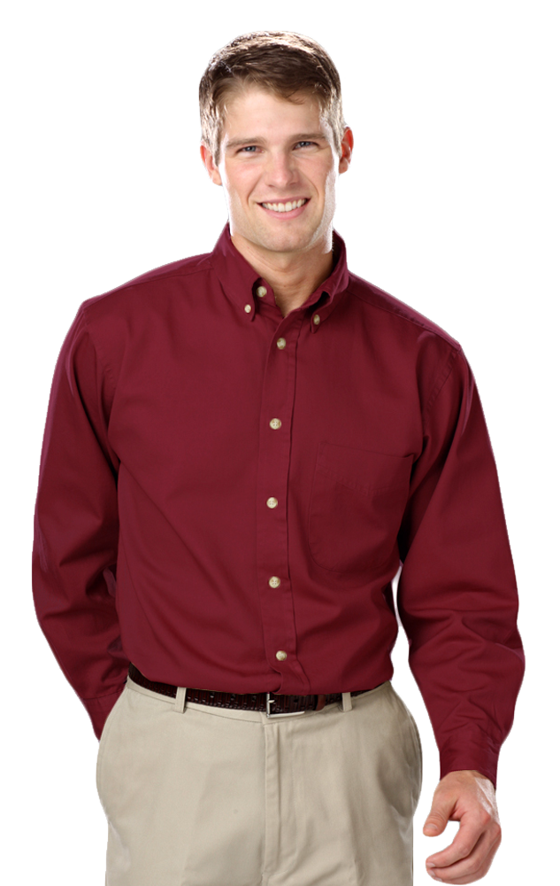 Blue Generation Men's TALL Long Sleeve Cotton Twill Shirt LT-3XT