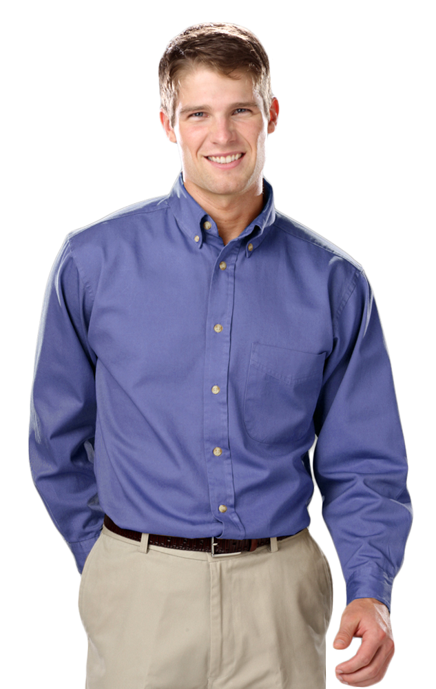 Blue Generation Men's TALL Long Sleeve Cotton Twill Shirt LT-3XT