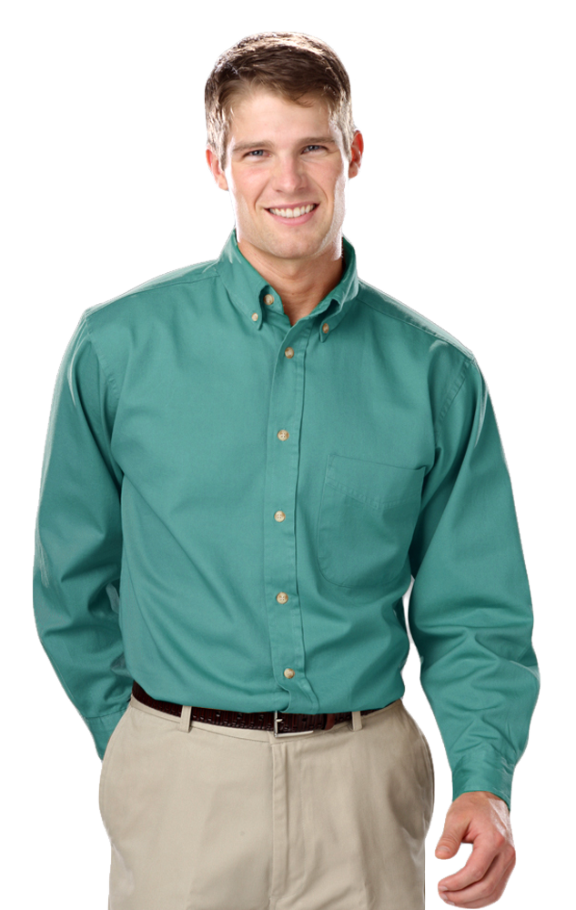 Blue Generation Men's TALL Long Sleeve Cotton Twill Shirt LT-3XT