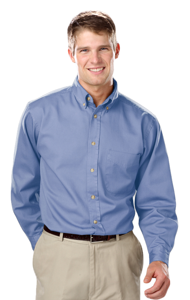 Blue Generation Men's TALL Long Sleeve Cotton Twill Shirt LT-3XT