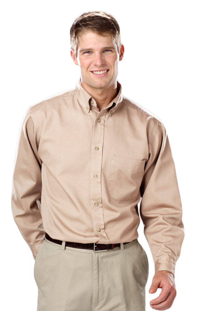Blue Generation Men's TALL Long Sleeve Cotton Twill Shirt LT-3XT