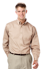 Blue Generation Men's TALL Long Sleeve Cotton Twill Shirt LT-3XT