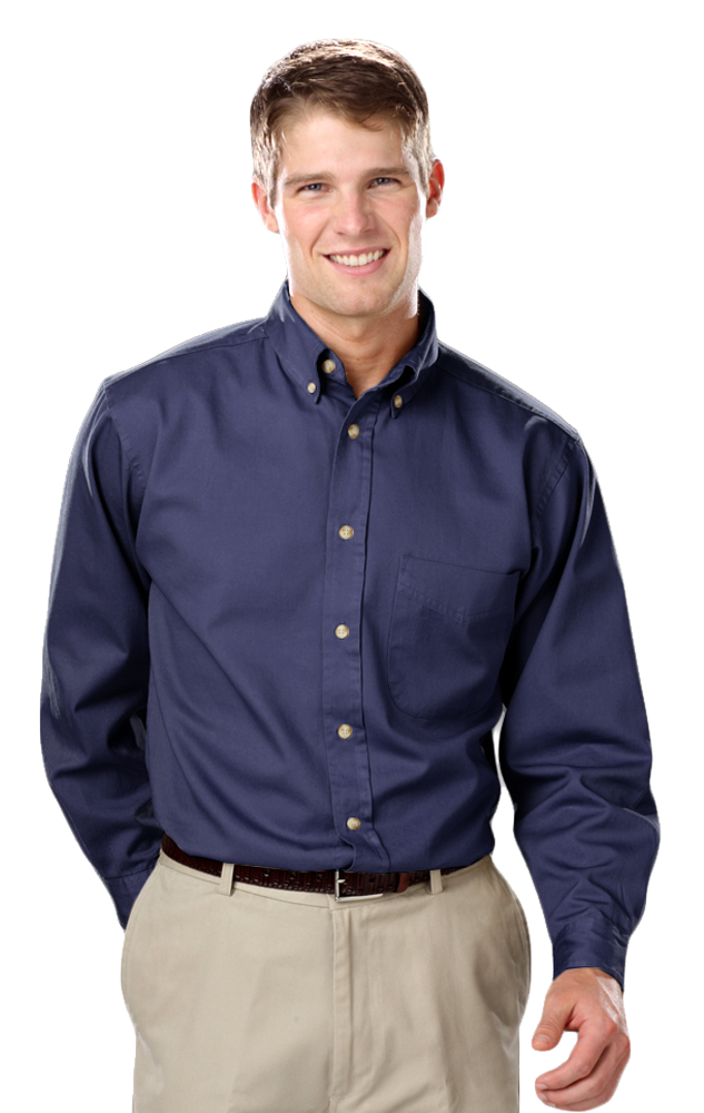Blue Generation Men's TALL Long Sleeve Cotton Twill Shirt LT-3XT