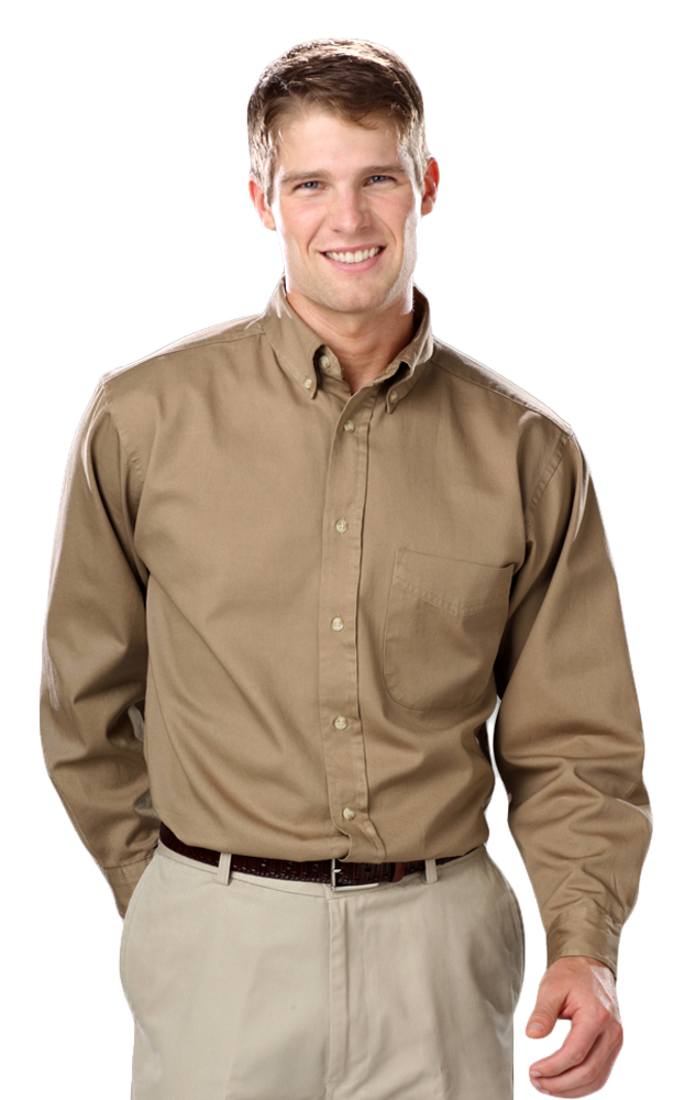 Blue Generation Men's TALL Long Sleeve Cotton Twill Shirt LT-3XT