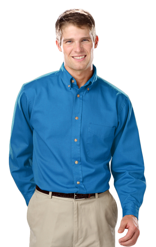 Blue Generation Men's TALL Long Sleeve Cotton Twill Shirt LT-3XT