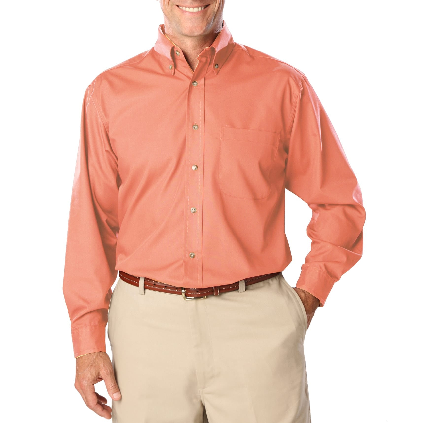 Blue Generation Men's TALL Long Sleeve Easy Care Poplin Shirt LT-3XT