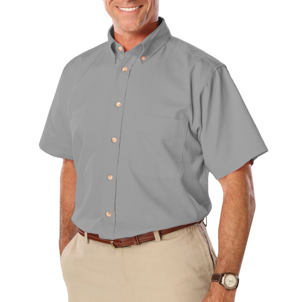 Blue Generation Men's Short Sleeve Cotton Twill Shirt SM-7XL