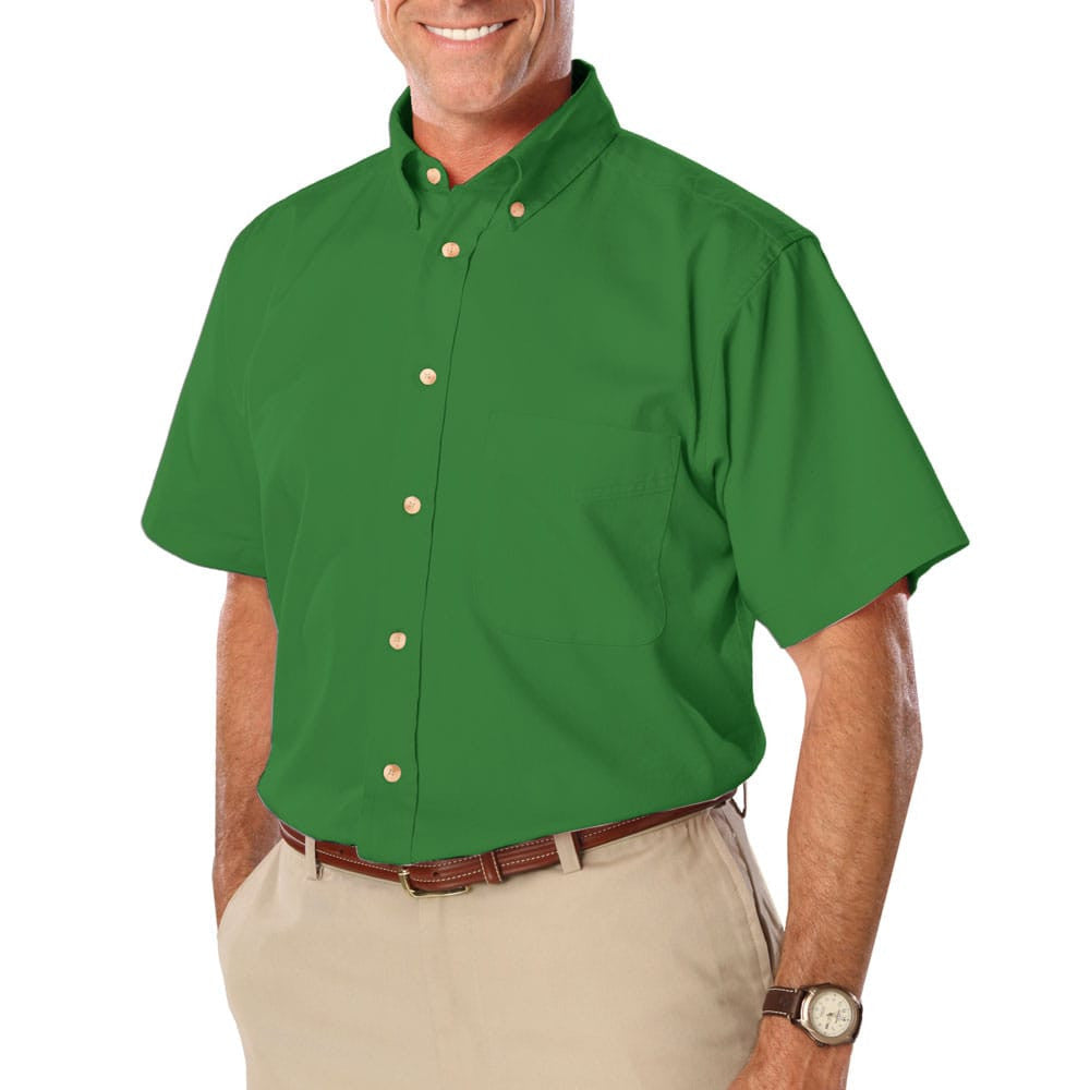 Blue Generation Men's Short Sleeve Cotton Twill Shirt SM-7XL
