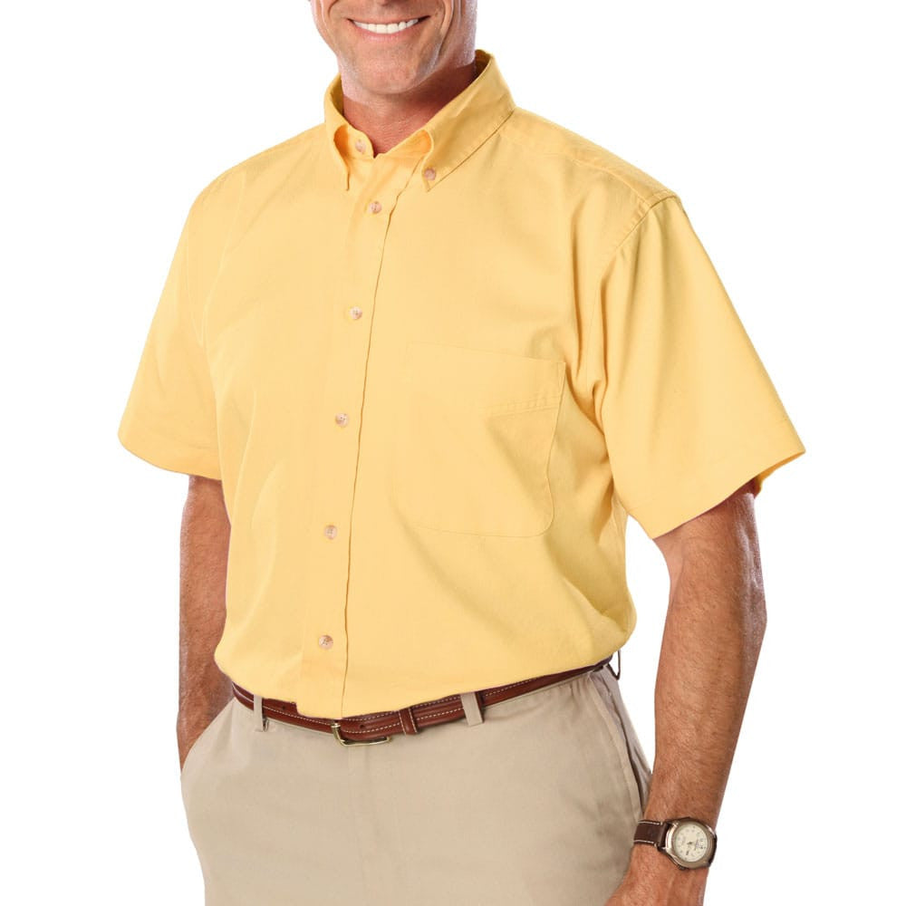 Blue Generation Men's Short Sleeve Cotton Twill Shirt SM-7XL