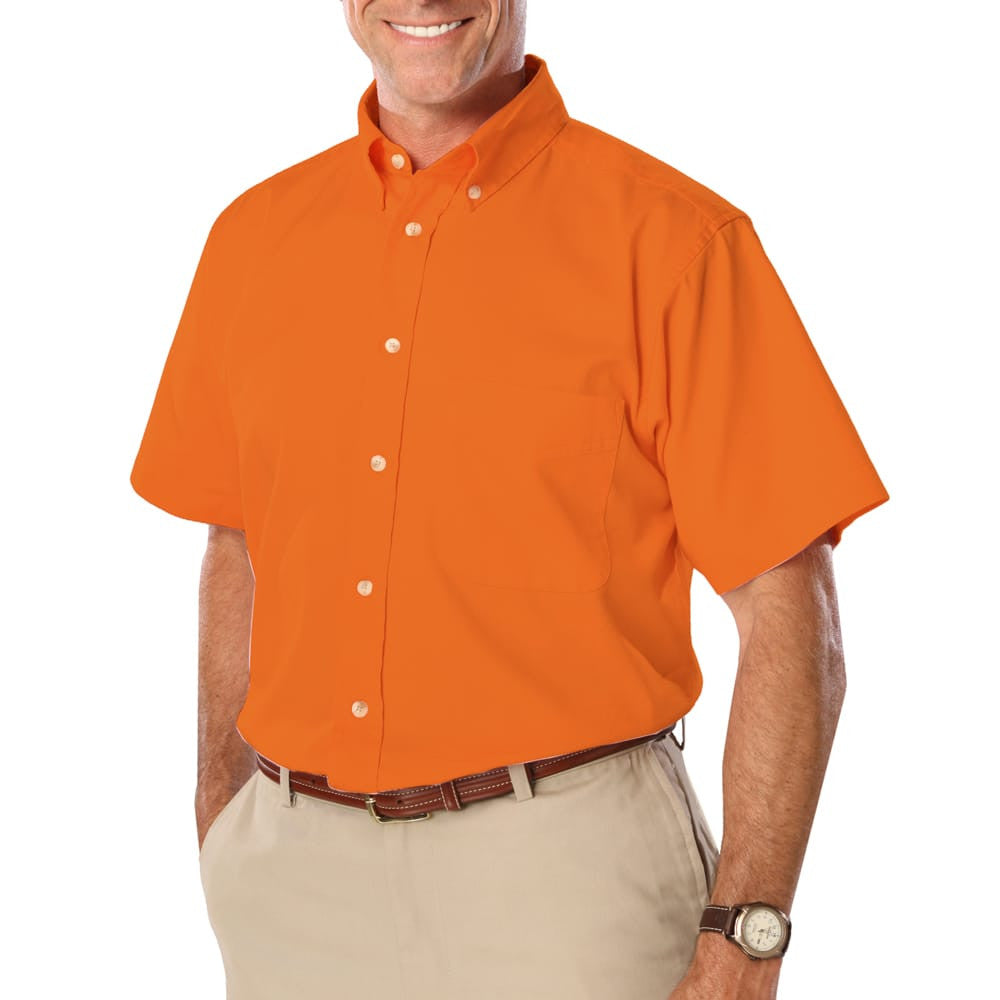 Blue Generation Men's Short Sleeve Cotton Twill Shirt SM-7XL