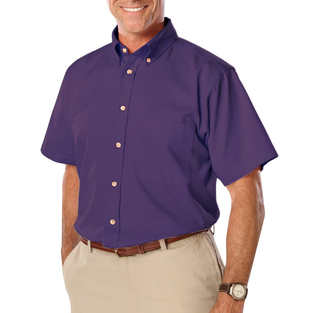 Blue Generation Men's Short Sleeve Cotton Twill Shirt SM-7XL