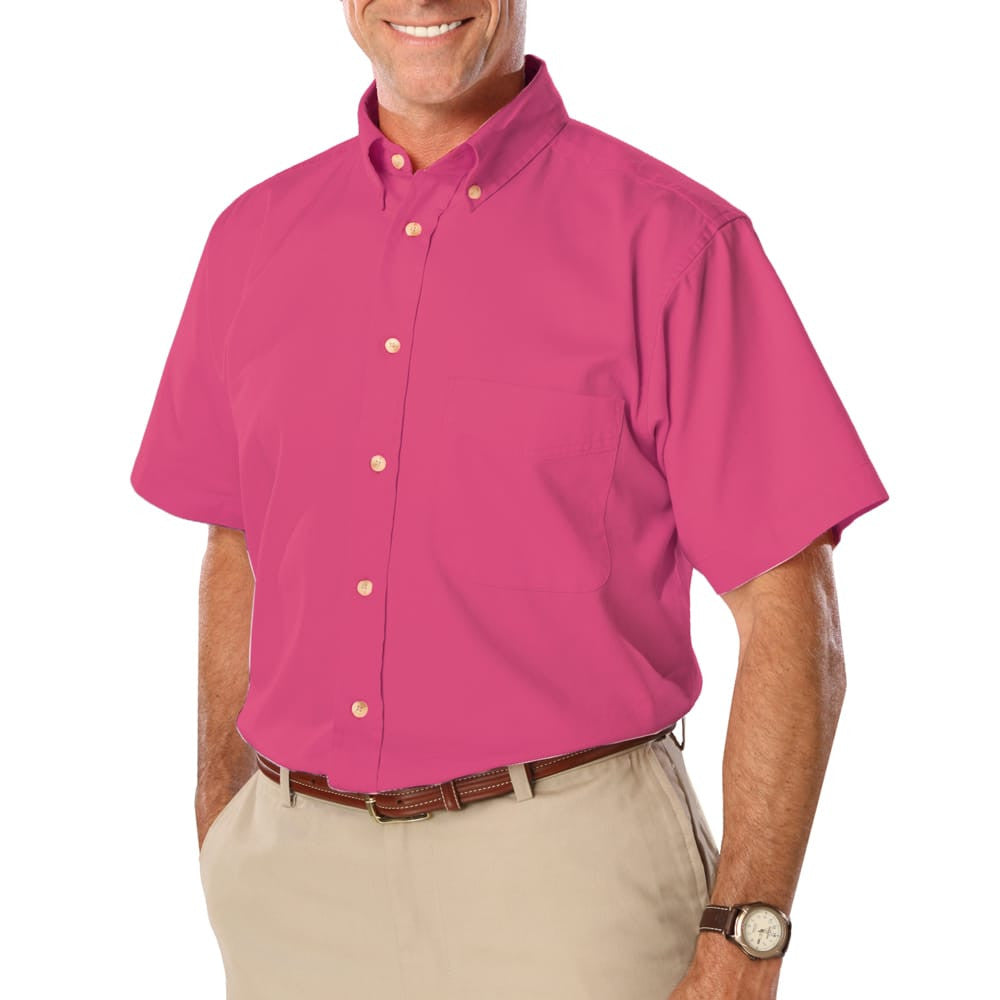Blue Generation Men's Short Sleeve Cotton Twill Shirt SM-7XL