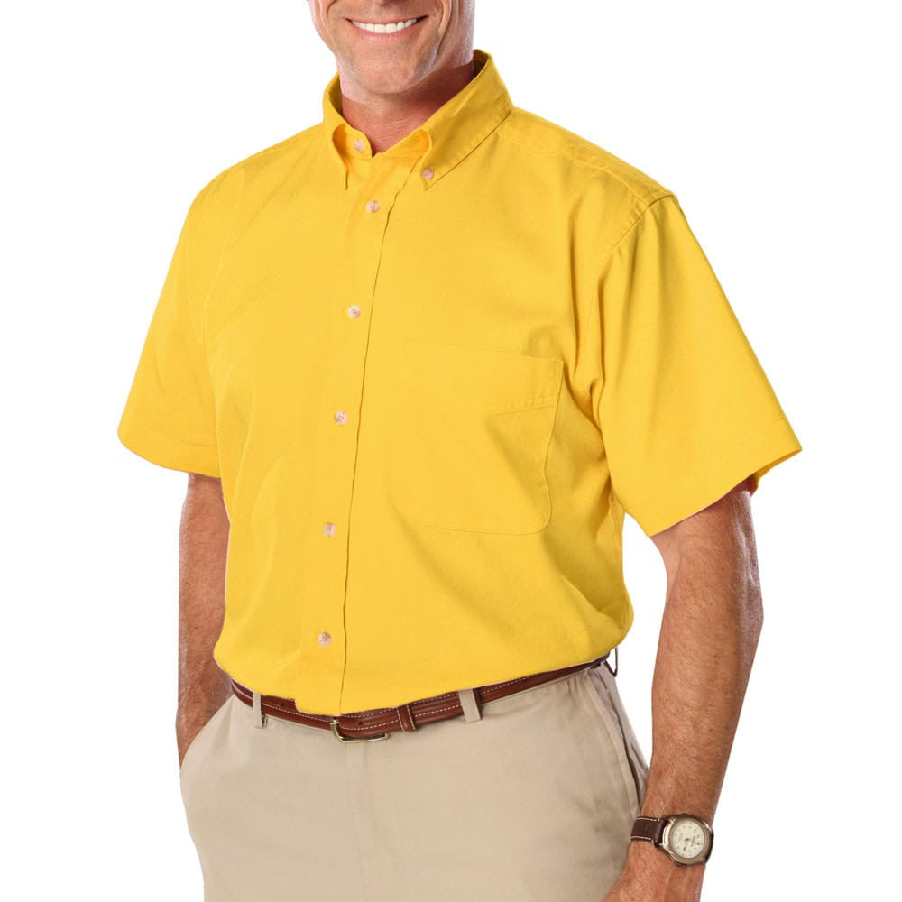 Blue Generation Men's Short Sleeve Cotton Twill Shirt SM-7XL