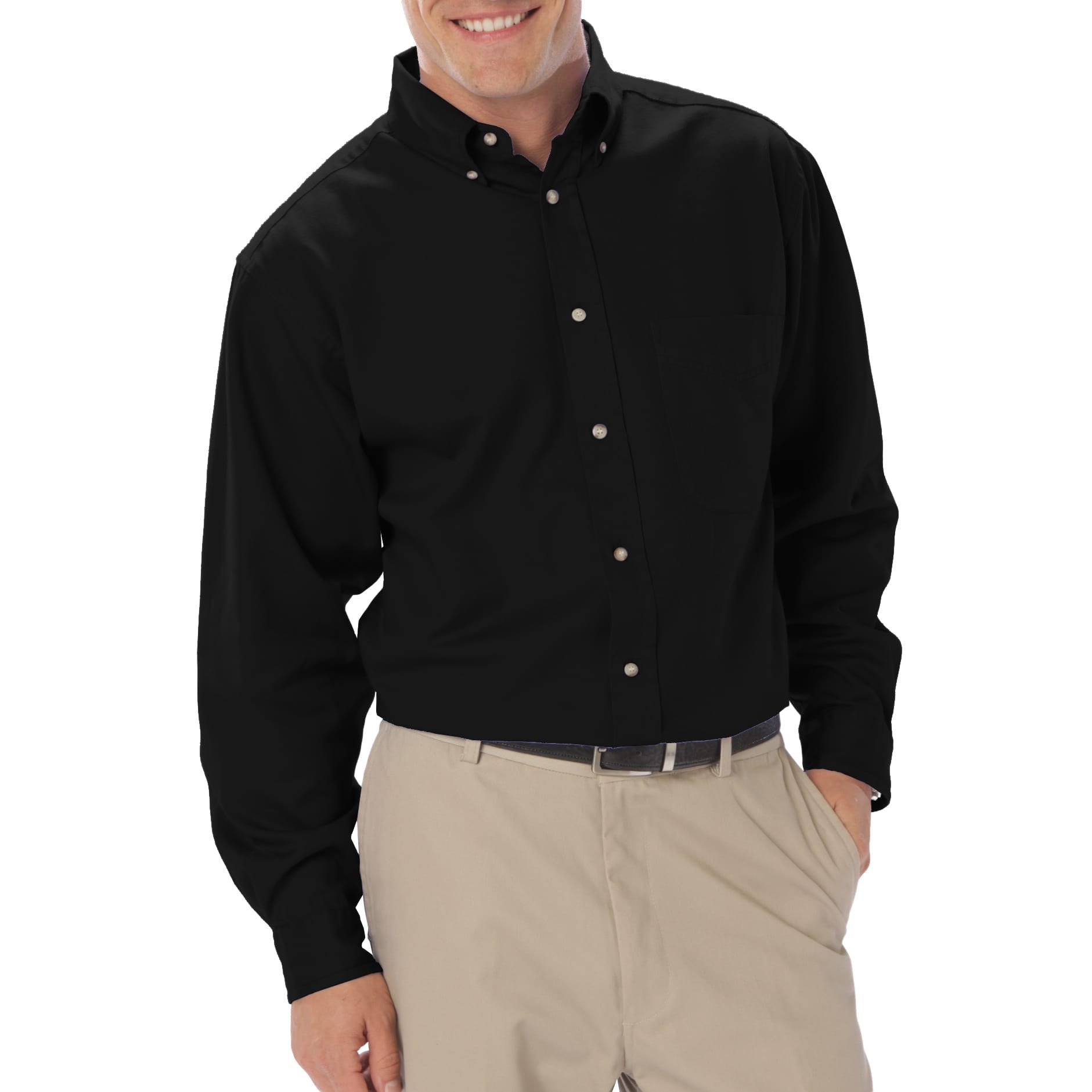 Blue Generation Men's Long Sleeve Cotton Twill Shirt SM-8XL
