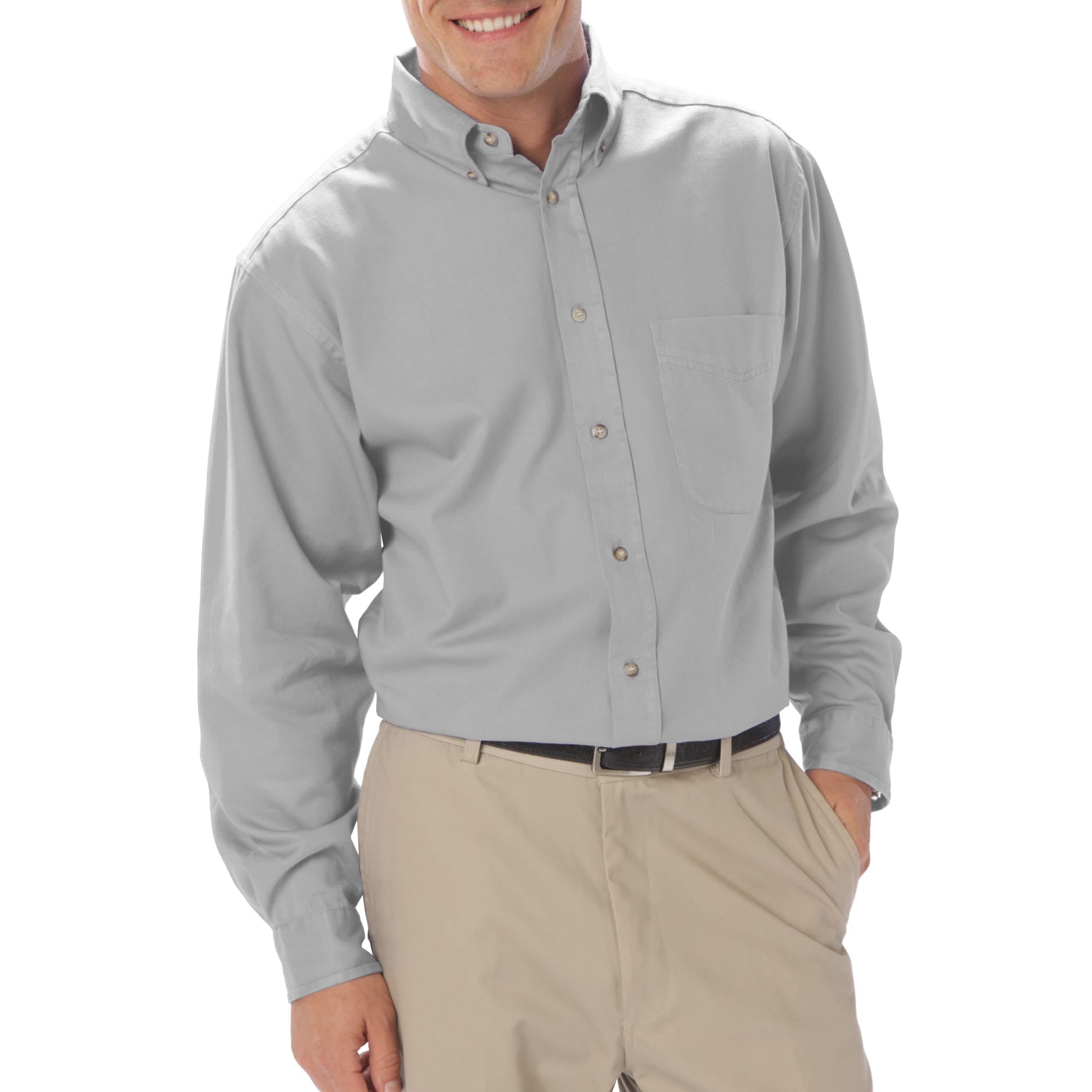 Blue Generation Men's Long Sleeve Cotton Twill Shirt SM-8XL