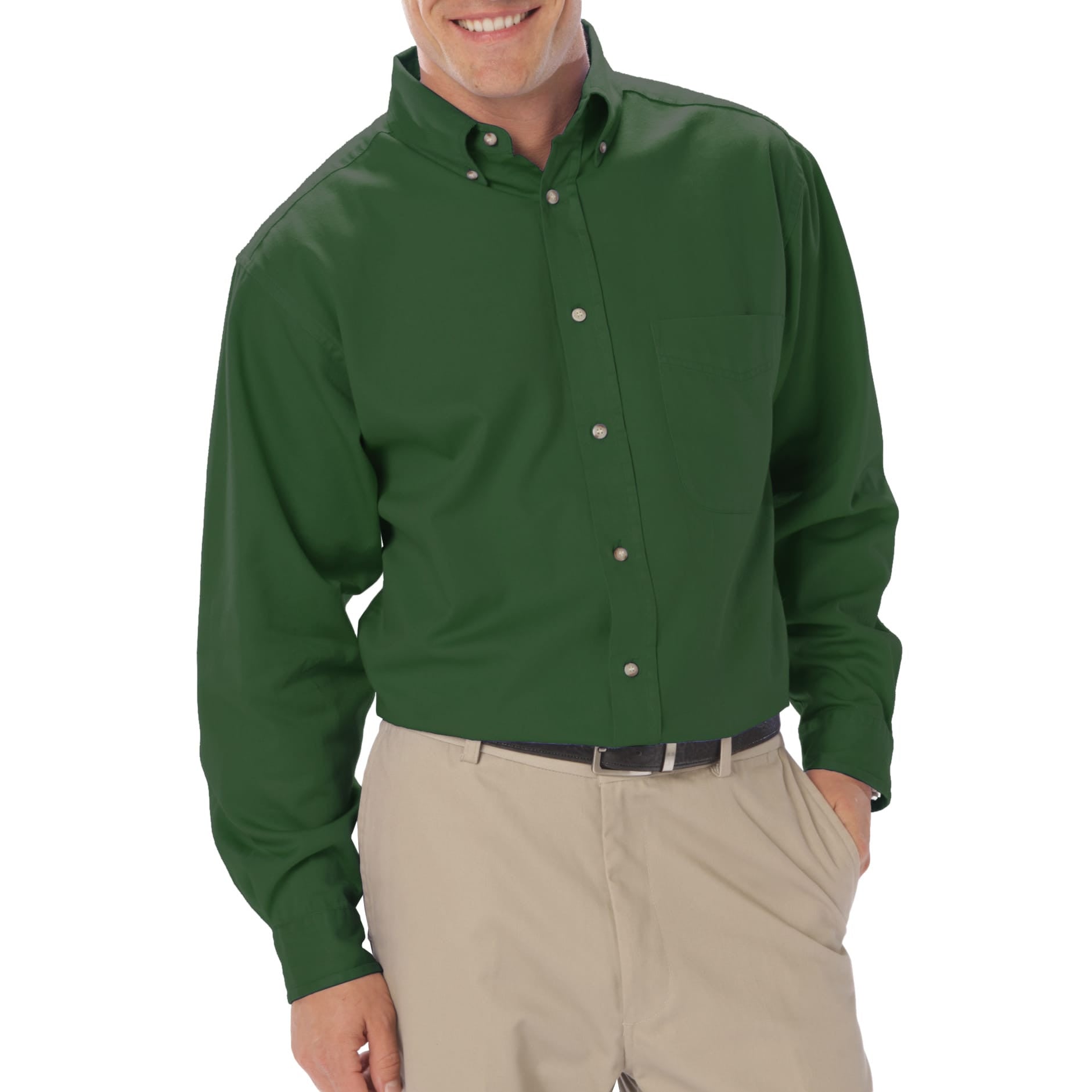 Blue Generation Men's Long Sleeve Cotton Twill Shirt SM-8XL