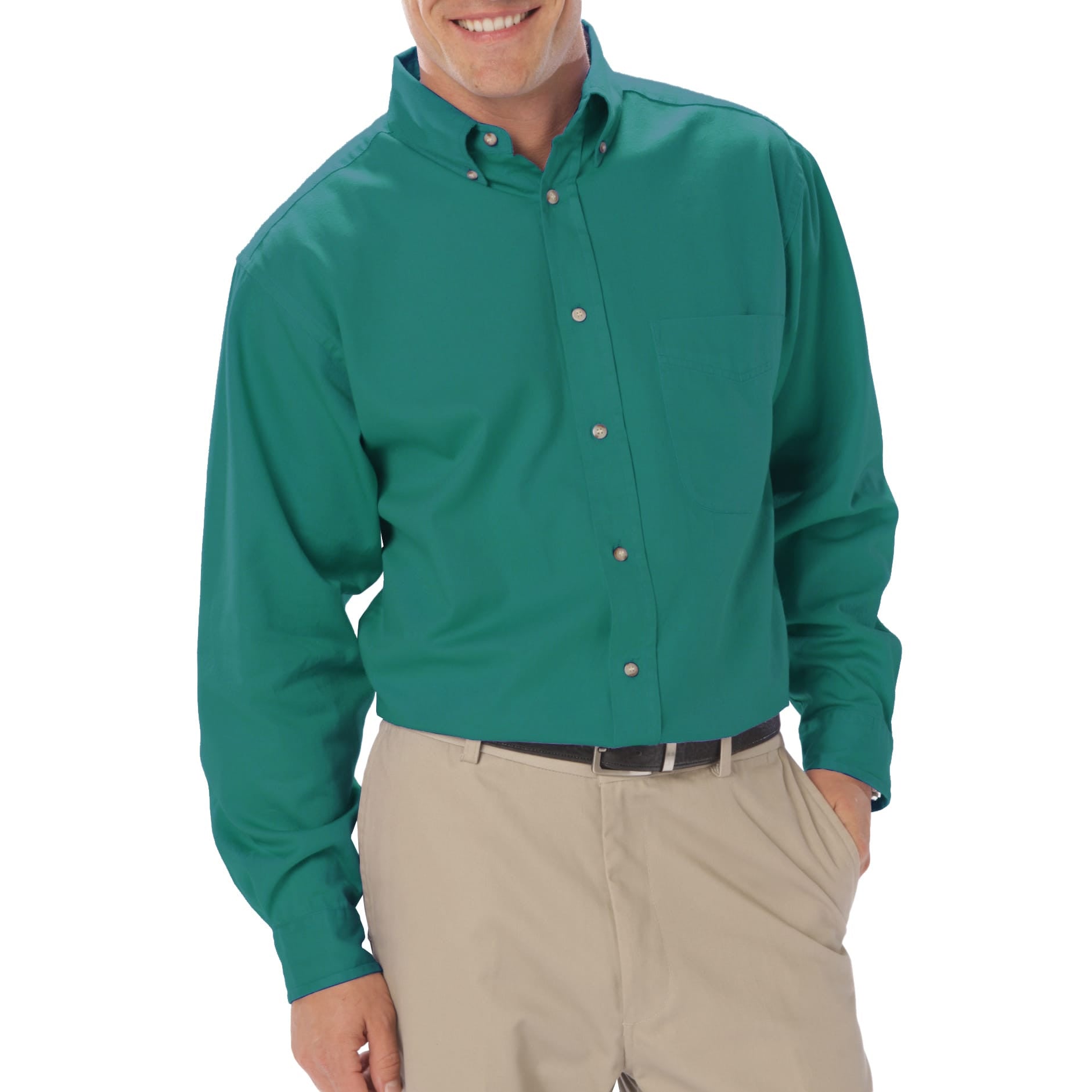 Blue Generation Men's Long Sleeve Cotton Twill Shirt SM-8XL