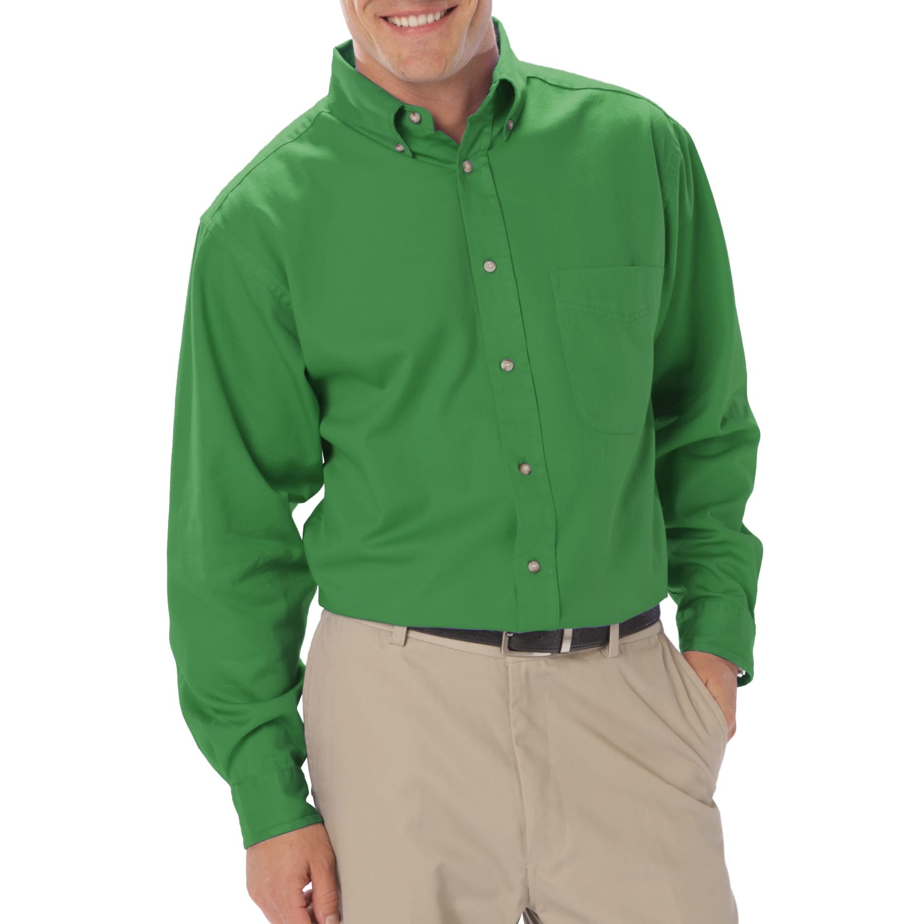 Blue Generation Men's Long Sleeve Cotton Twill Shirt SM-8XL