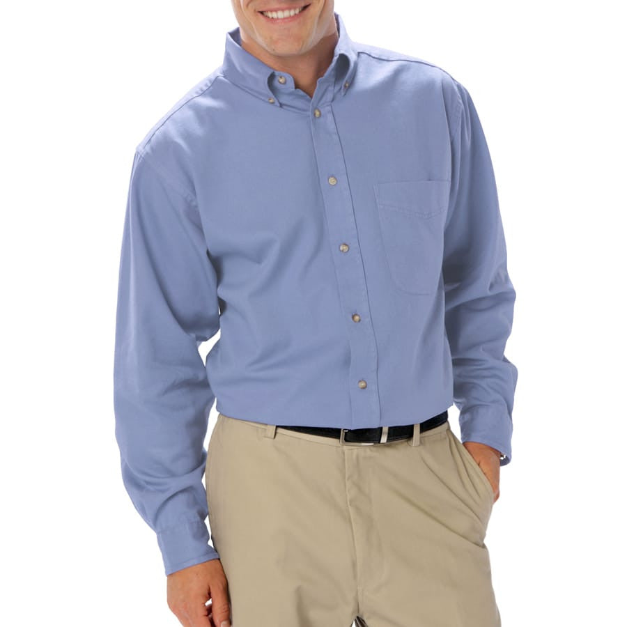 Blue Generation Men's Long Sleeve Cotton Twill Shirt SM-8XL
