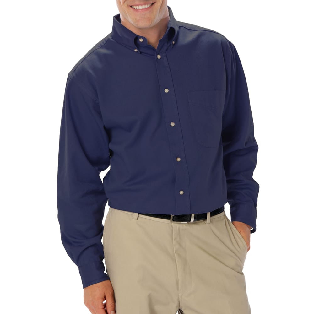 Blue Generation Men's Long Sleeve Cotton Twill Shirt SM-8XL